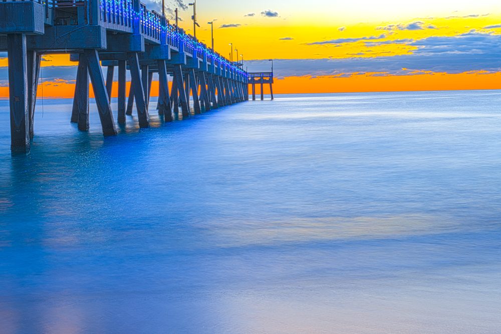 Serenity at Sunrise: Hollywood Pier, Fort Lauderdale