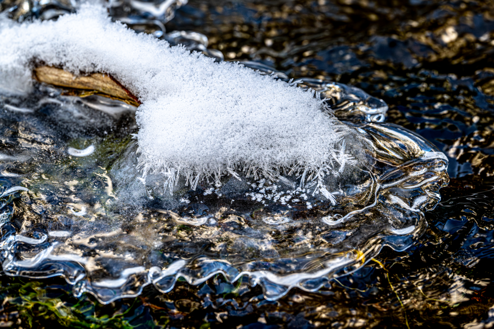 Ice Lace Over Flowing Creek